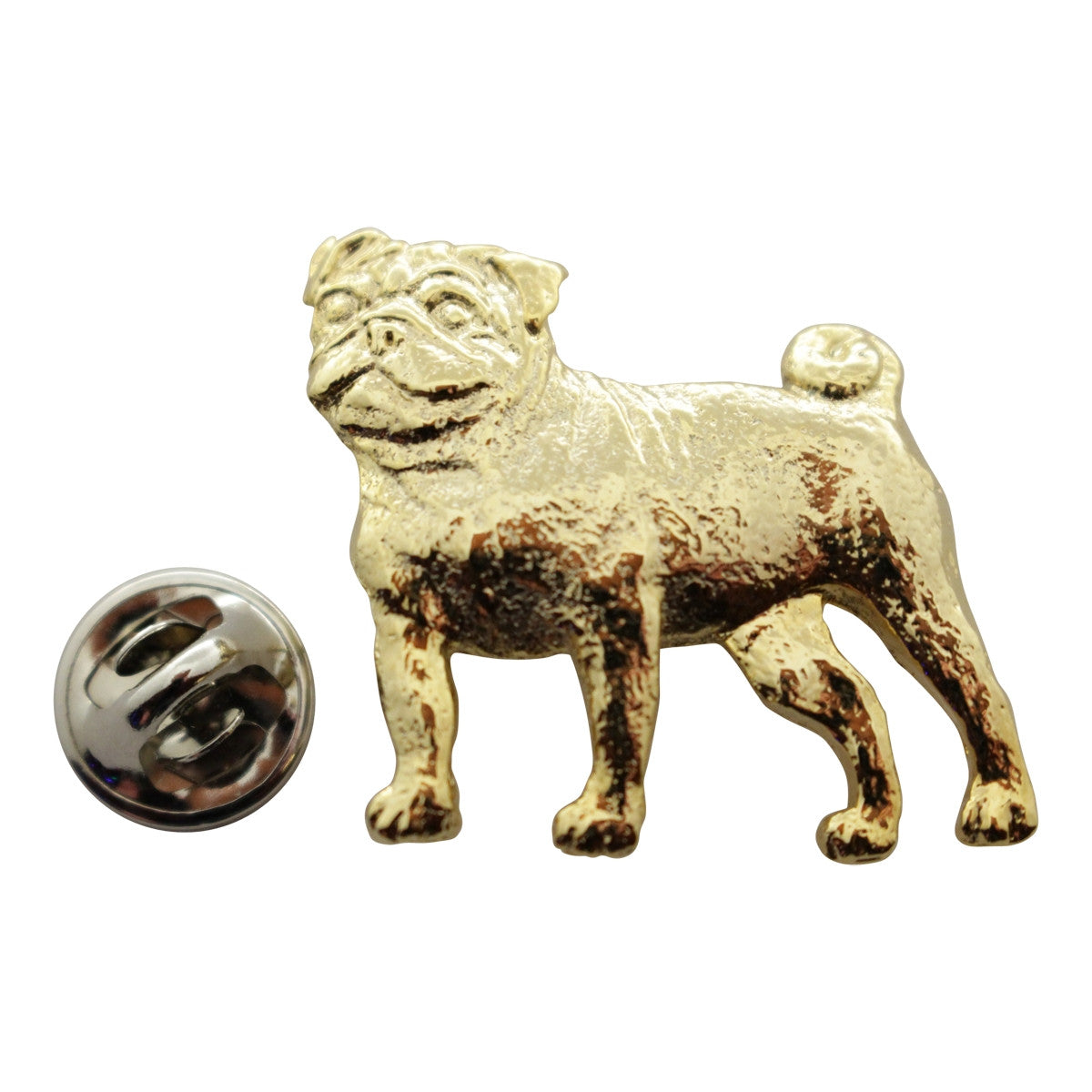 Pug Pin ~ 24K Gold ~ Lapel Pin ~ 24K Gold Lapel Pin ~ Sarah's Treats & Treasures